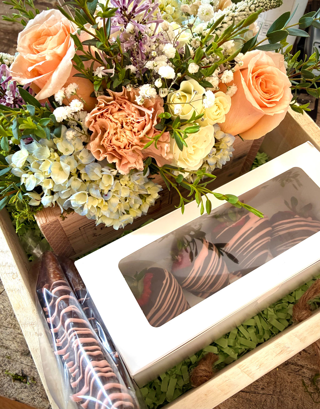 Any Occassion Sweets & Florals Gift Box-Large