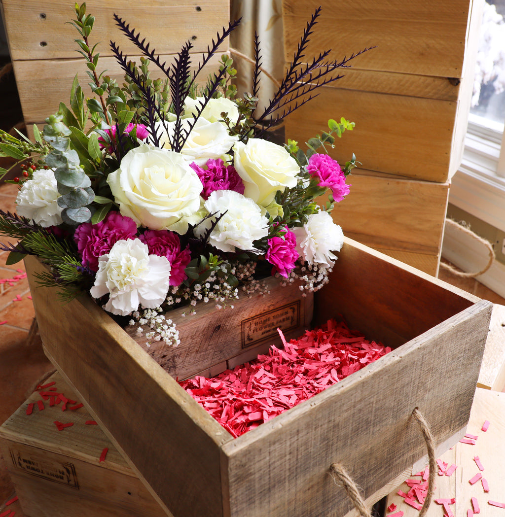 Any Occassion Custom 4" Cake & Floral Box