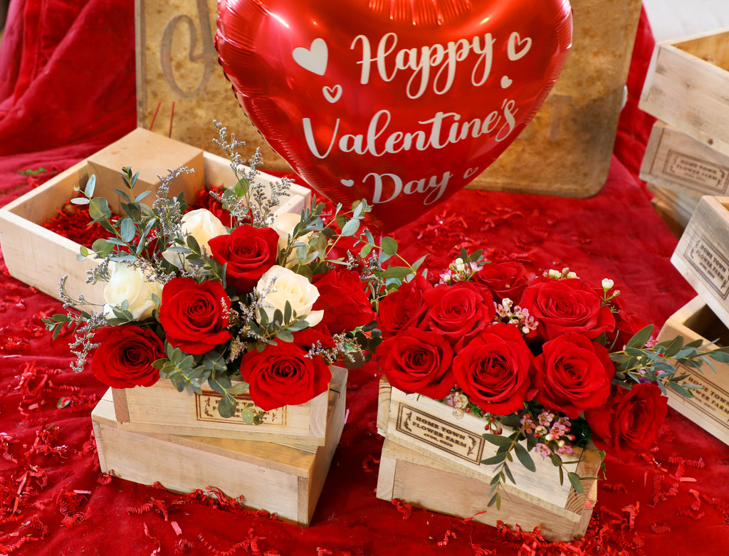 Valentine Floral Box Arrangements