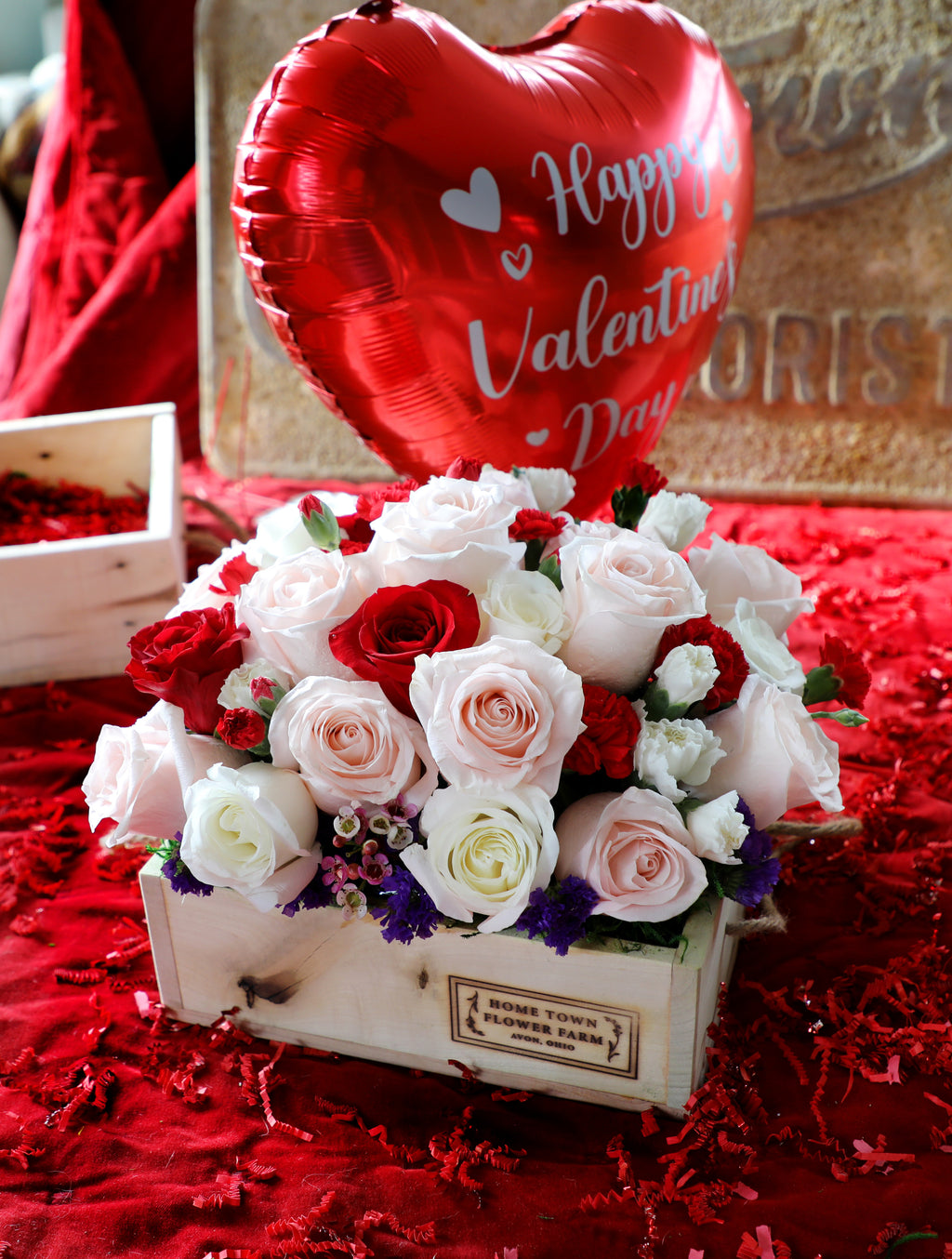 Valentine Floral Box Arrangements