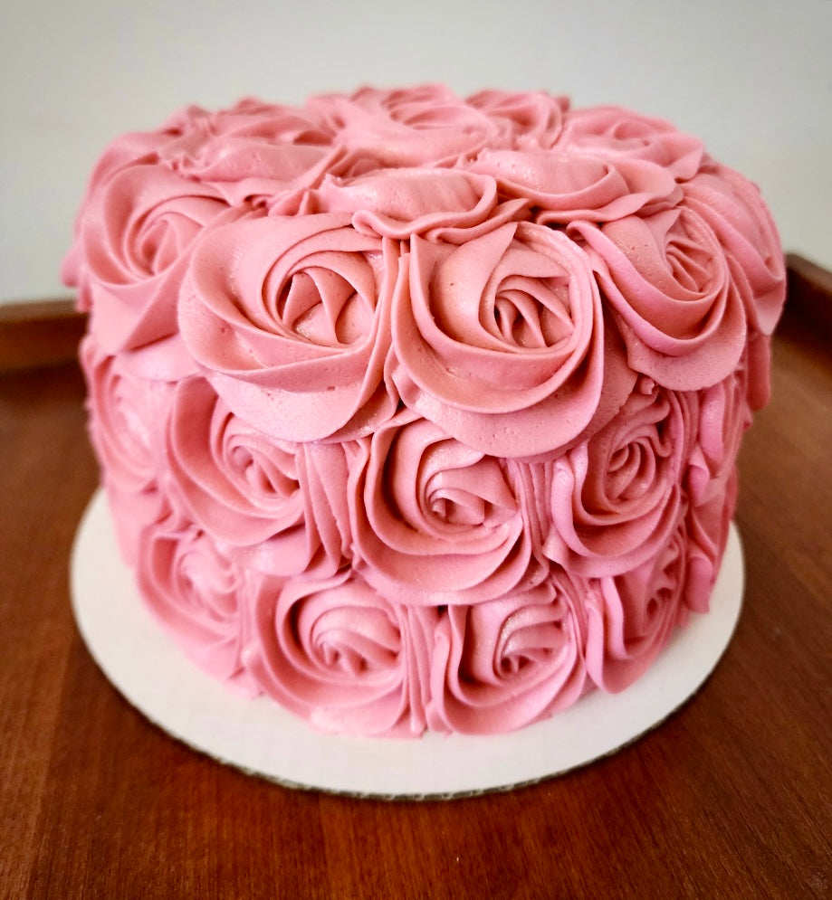 Any Occassion Custom 4" Cake & Floral Box