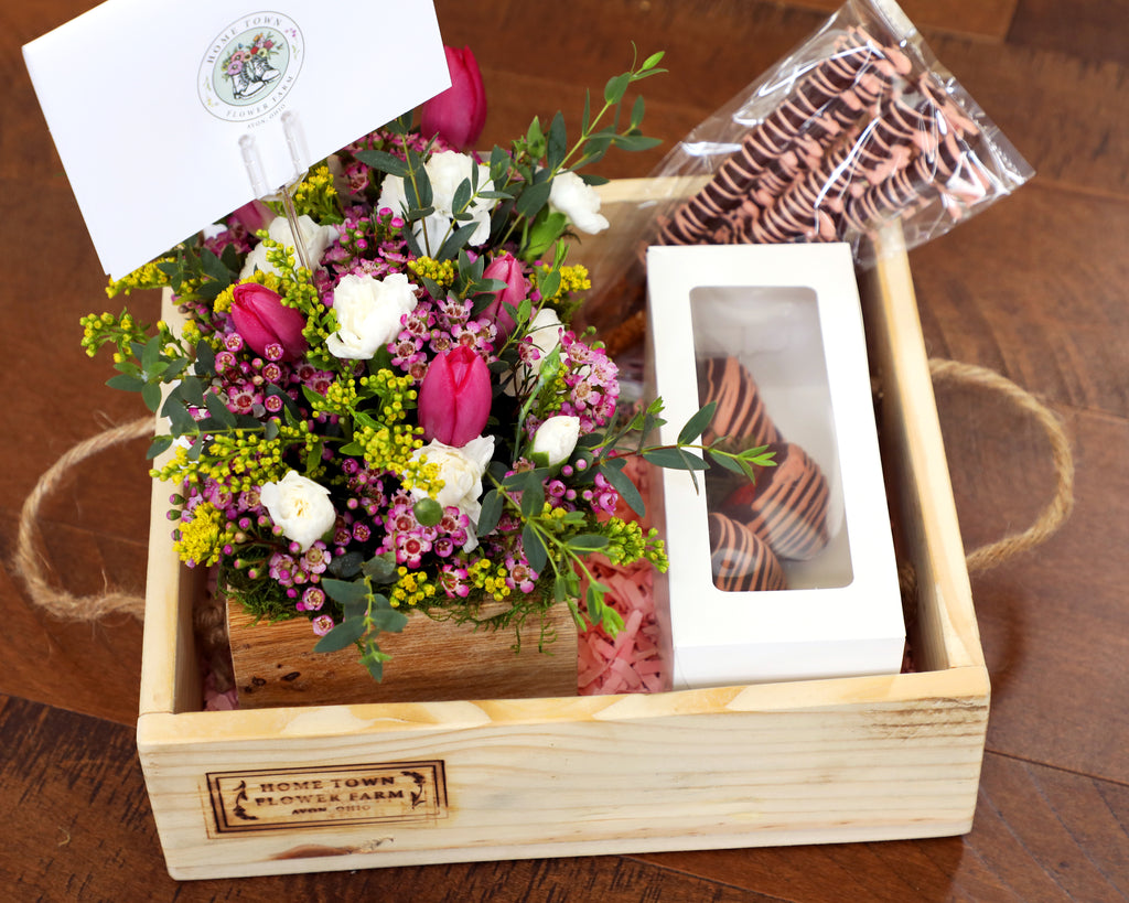 Any Occassion Sweets & Florals Gift Box-Large