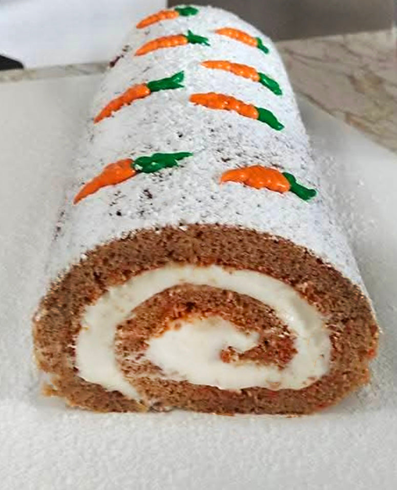 Easter Carrot Cake Roll and Blooms Box